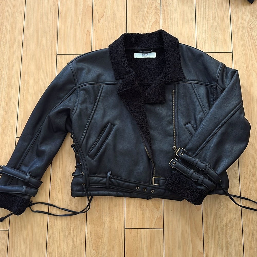 Faux leather jacket
